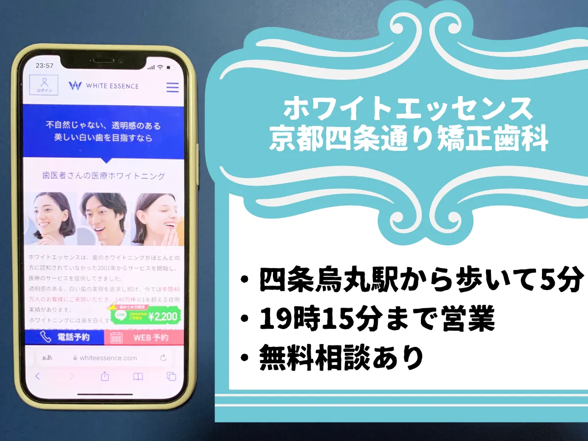 ホワイトエッセンス京都四条通り矯正歯科のおすすめポイント